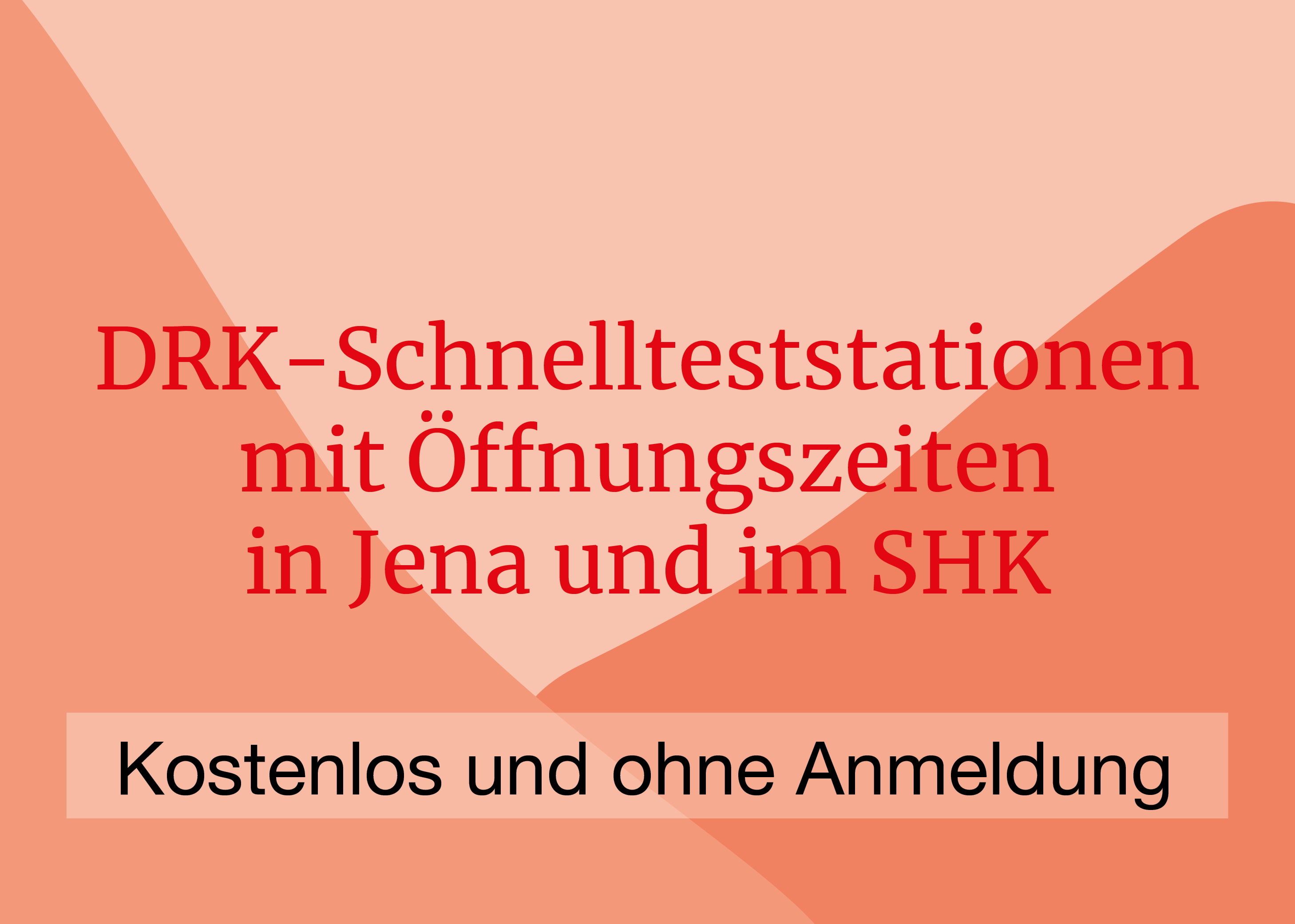 DRK-Teststationen in Jena und im Saale-Holzland-Kreis