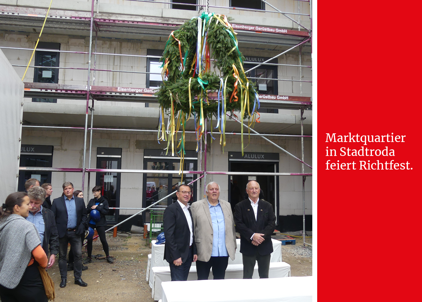 Marktquartier in Stadtroda feiert Richtfest