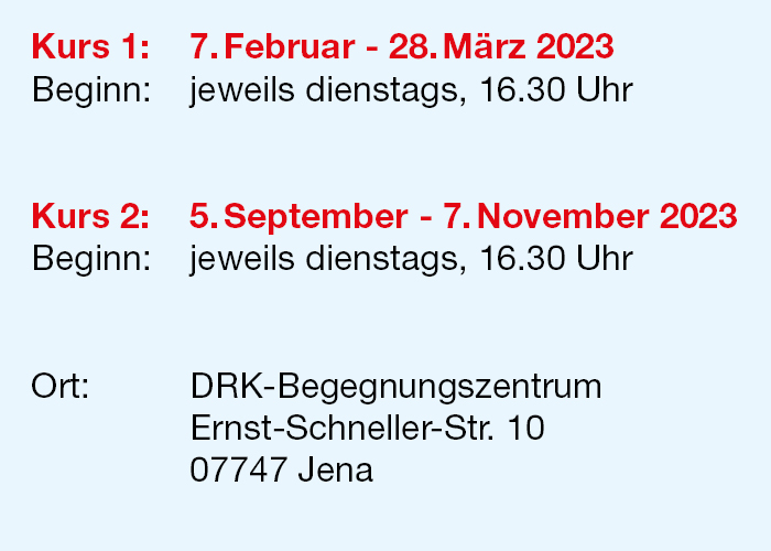 Angehörigenschulung Demenz 2023 DRK-Angehörigenschulung Demenz 2023