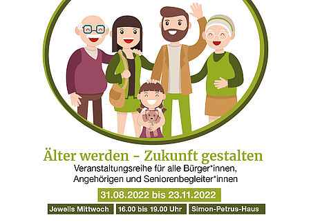 Seniorenbüro Jena: Älter werden - Zukunft gestalten. Neue Veranstaltungsreihe ab 31.08.2022