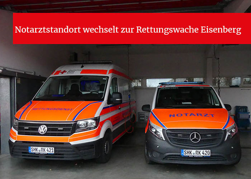 Notarztstandort in Rettungswache Eisenberg Notarztstandort in Rettungswache Eisenberg