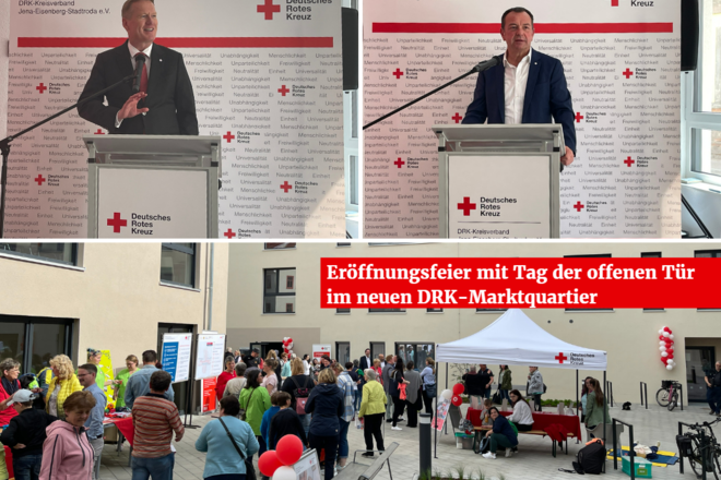 DRK-Kreisverband Jena-Eisenberg-Stadtroda e.V.: Erfolgreiche Eröffnungsfeier mit Tag der offenen Tür im neuen DRK-Marktquartier in Stadtroda