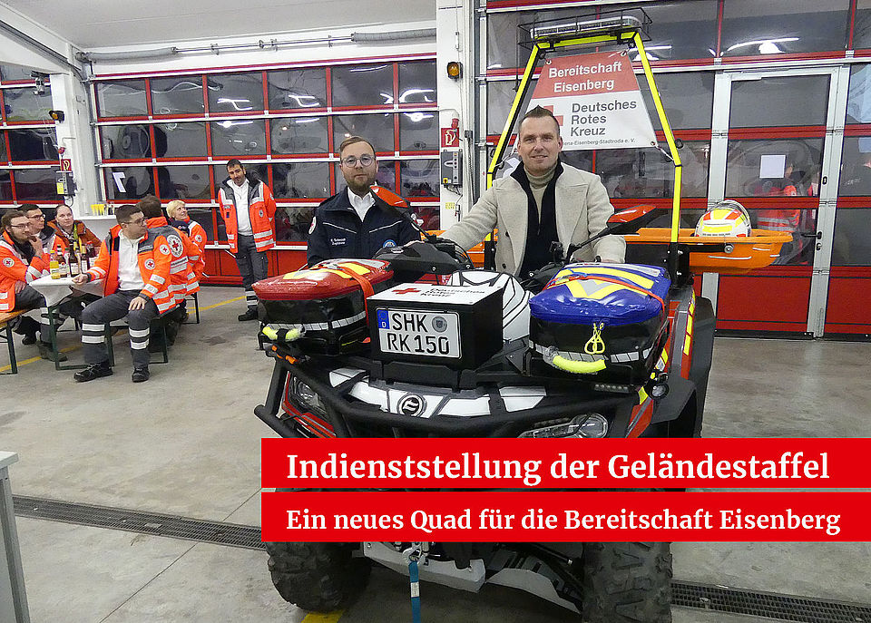 DRK-Kreisverband Jena-Eisenberg-Stadtroda: Ein neues Quad für die Geländestaffel der DRK-Bereitschaft Eisenberg DRK-Kreisverband Jena-Eisenberg-Stadtroda: Ein neues Quad für die Geländestaffel der DRK-Bereitschaft Eisenberg